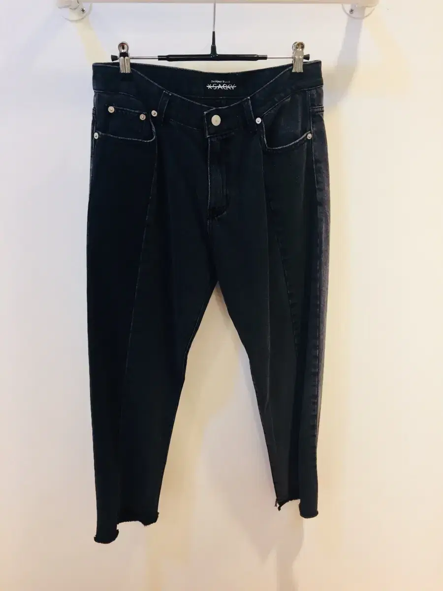 Exsaki Unbelance Denim Pants(Black)