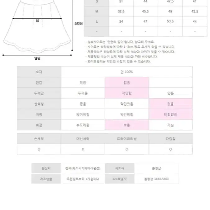 새것) 청치마 L(중청)