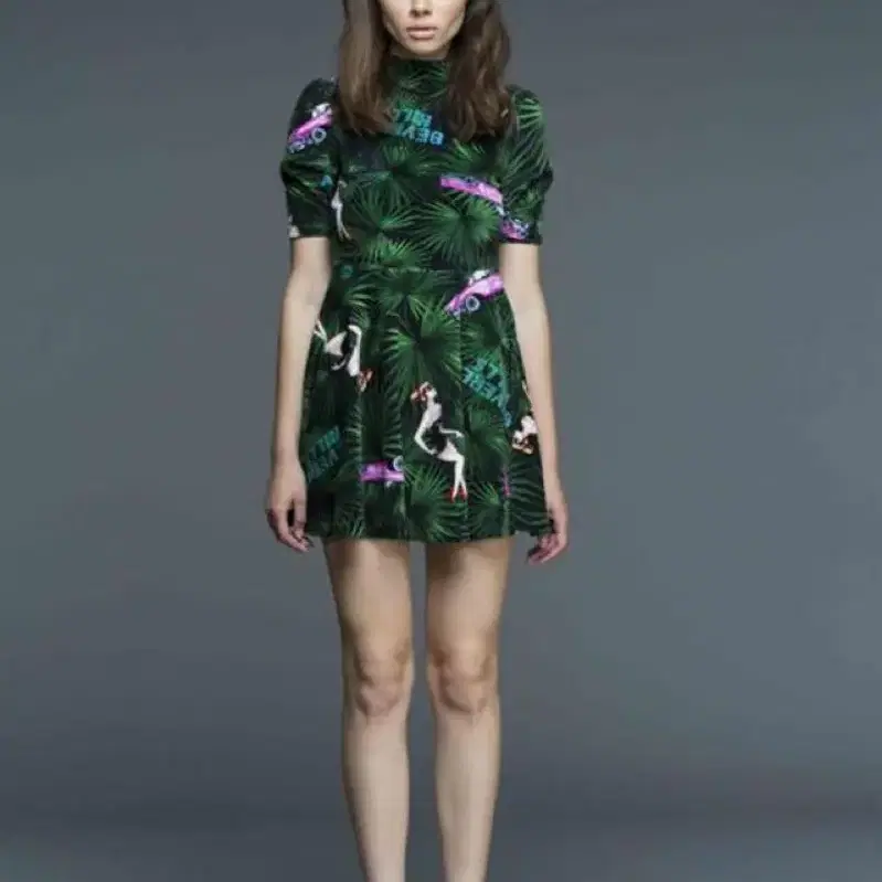 Joyrich tropical cruise highneck dress