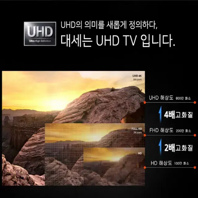 55인치 UHD 4K LED TV 새제품 무료배송 텔레비젼 모니터