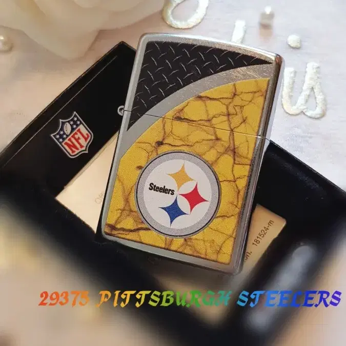 새 정품 29375 PITTSBURGH STEELERS 지포라이터