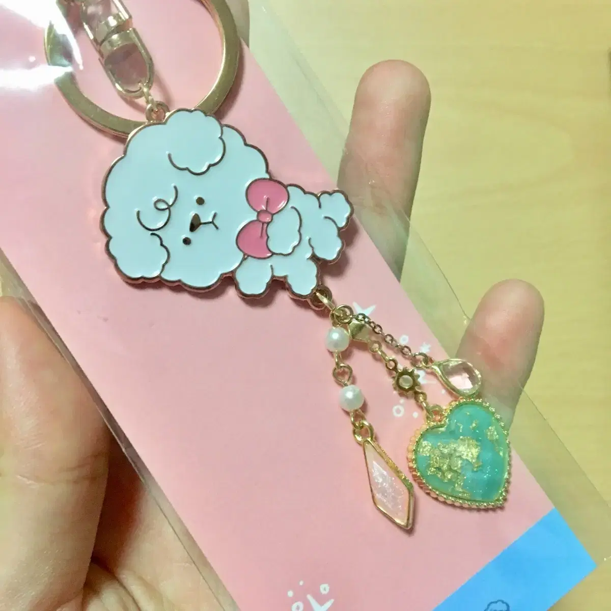 (Discount) ㄸㅈ님 Cream keyring Mint