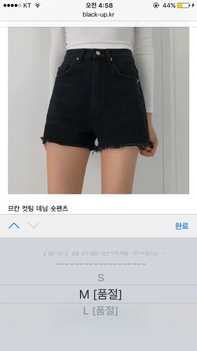 블랙업 반바지