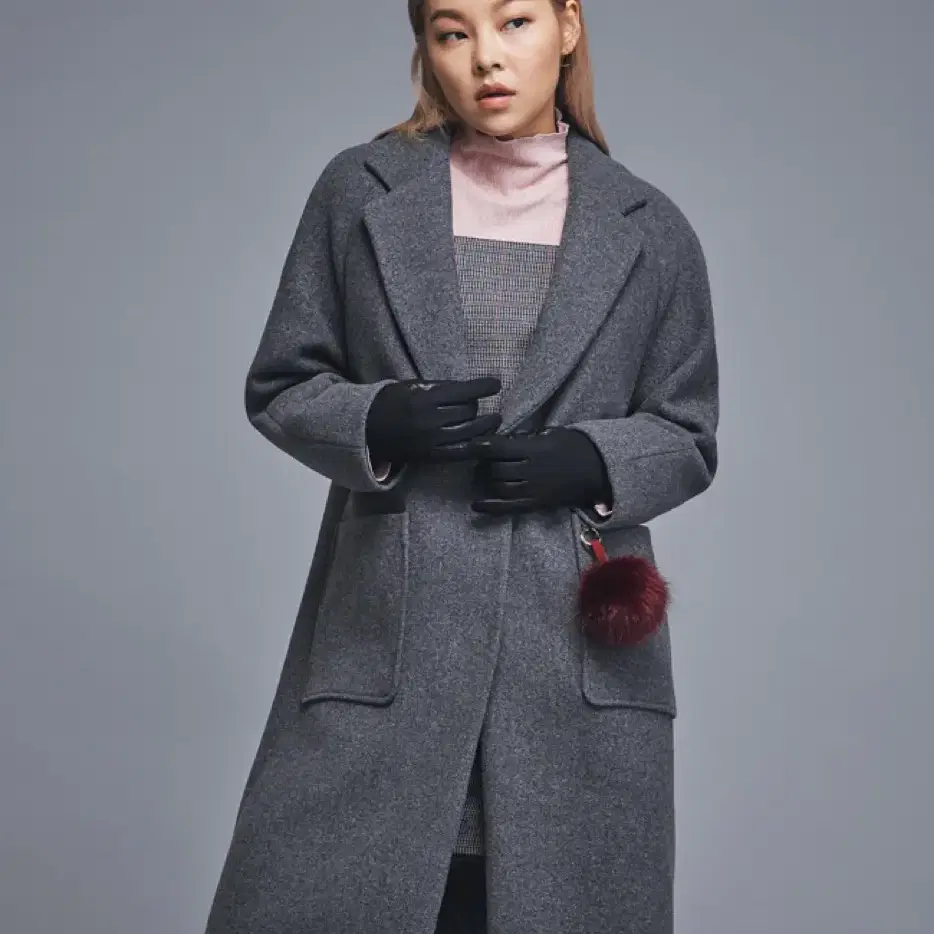 미쏘 mixxo 베이직 롱코트 블랙