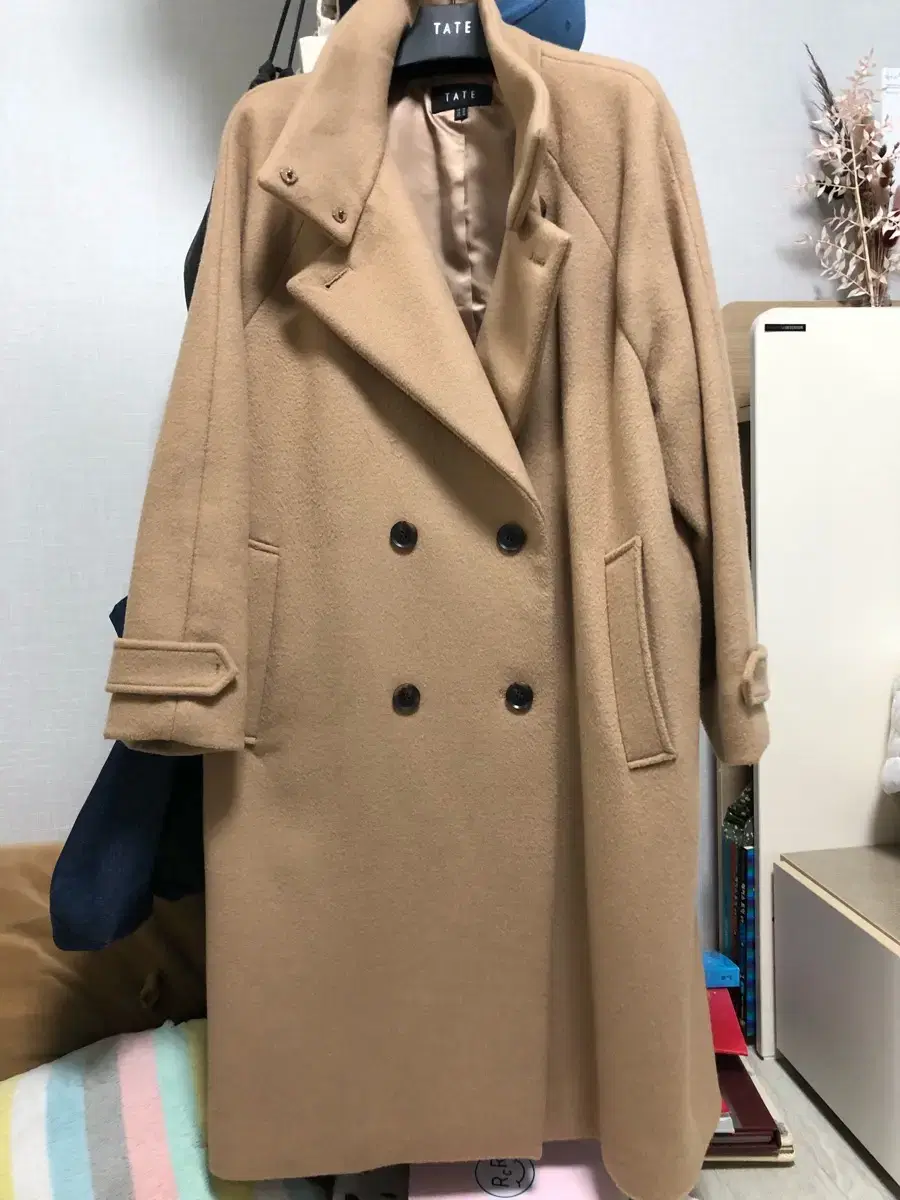 Tate High-neck Overfit Long Coat