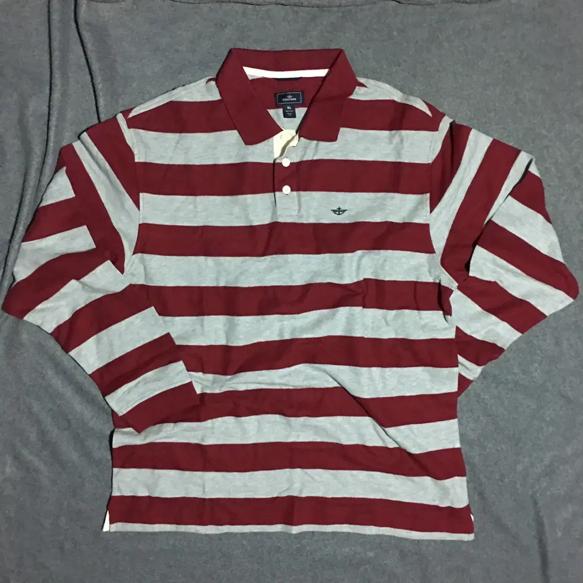 Dockers L/S Stripe Polo Shirts Sz XL