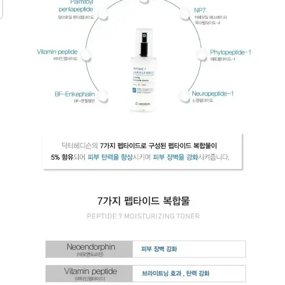 ●피부과 /에스테틱화장품 닥터헤디슨펩타이드앰플