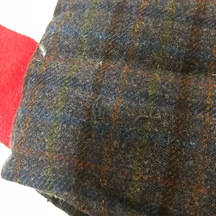 해리스트위드 오리털 패딩 조끼 L harris tweed