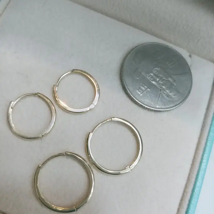 14k 민자링 원터치 귀걸이 14mm,17mm