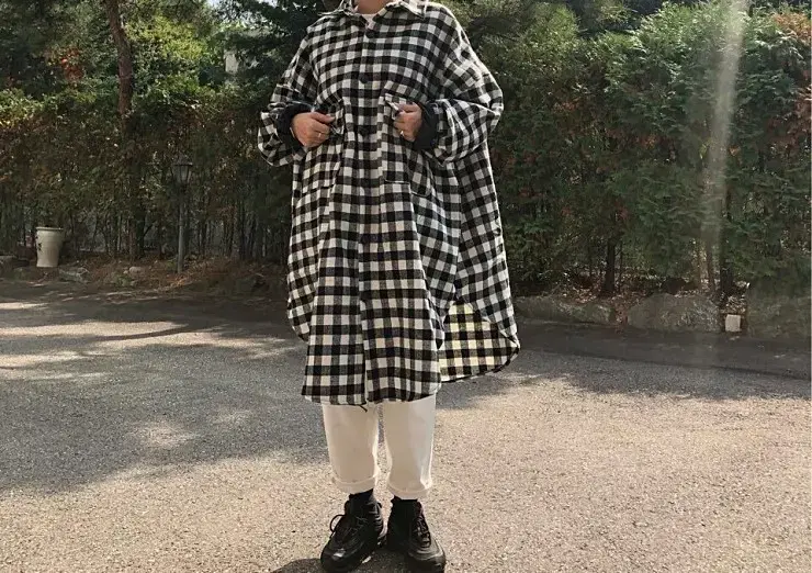 Big Size DD Momo Check Jacket