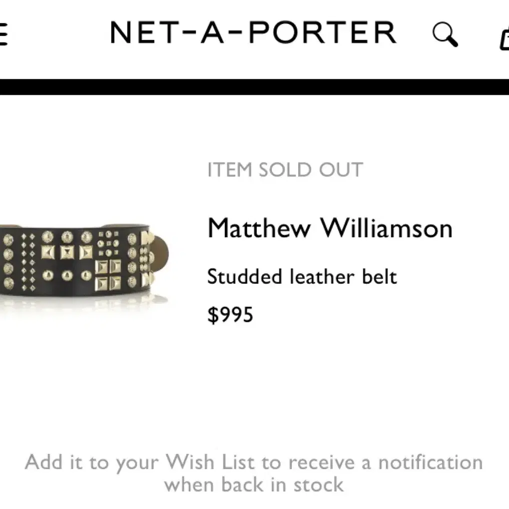 MATTHEW WILLIAMSON belt