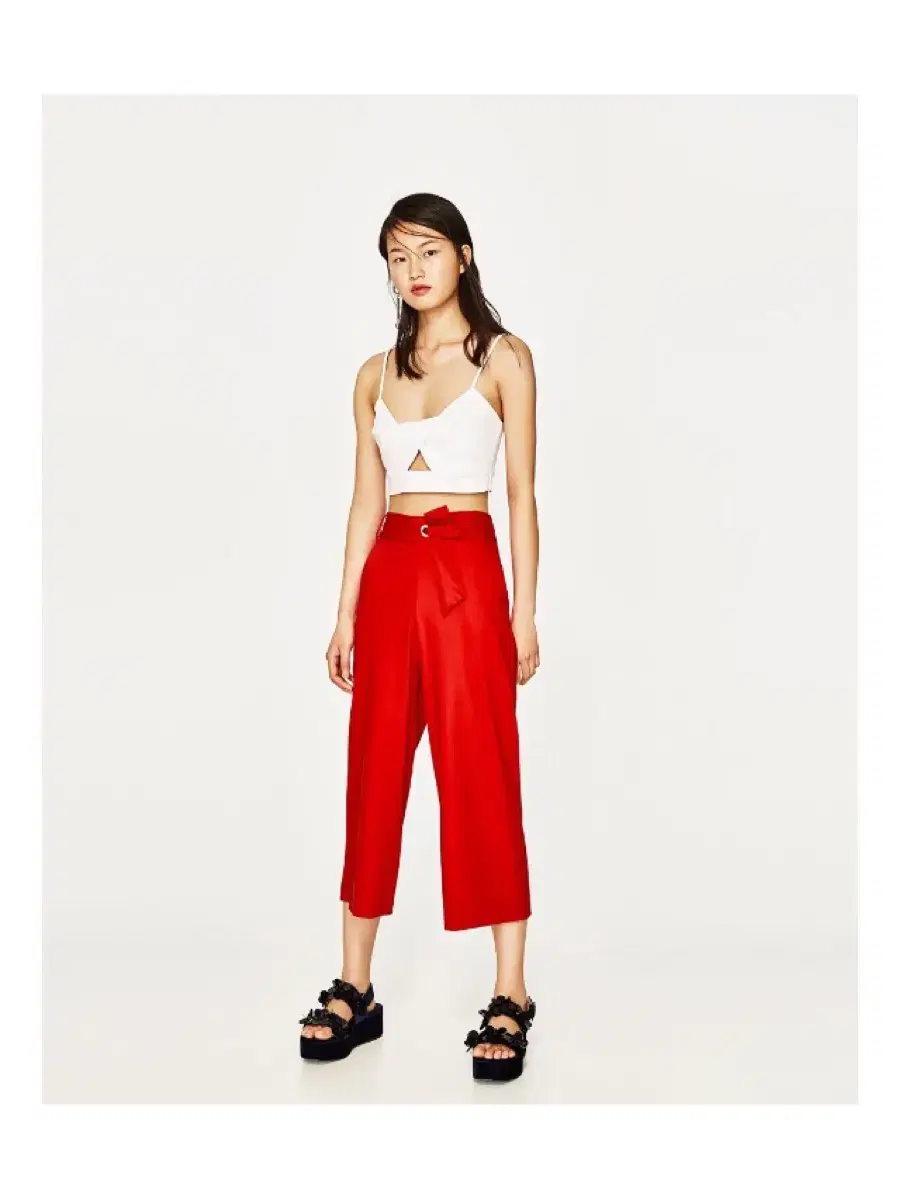 (New) Zara Belle Red Crop Pants