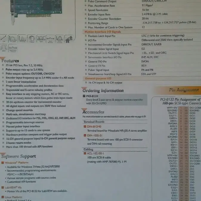 PCI-8132 2-axis Servo  Stepper Motion