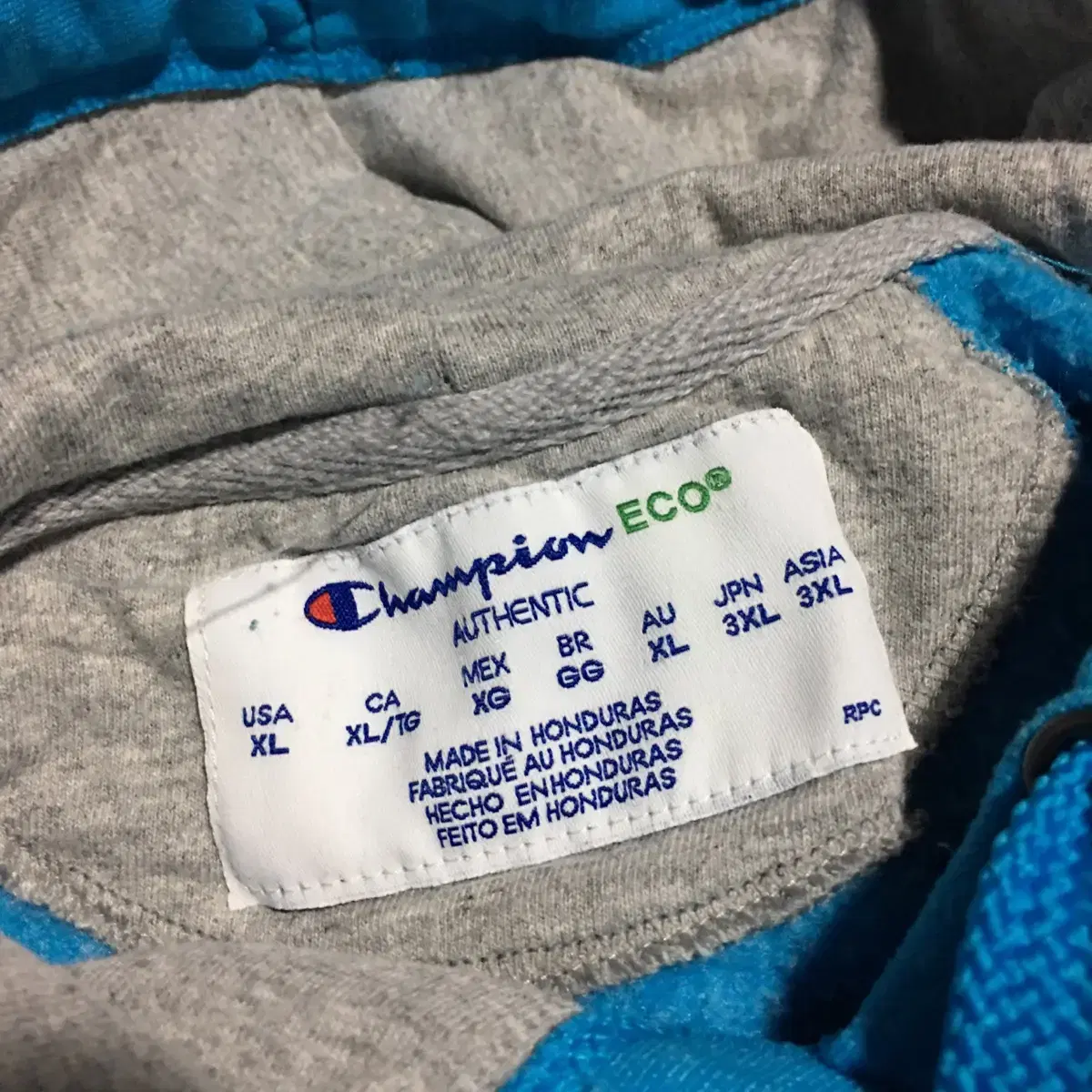 Champion ECO 어센틱 풀오버 후드셔츠 Sz XL