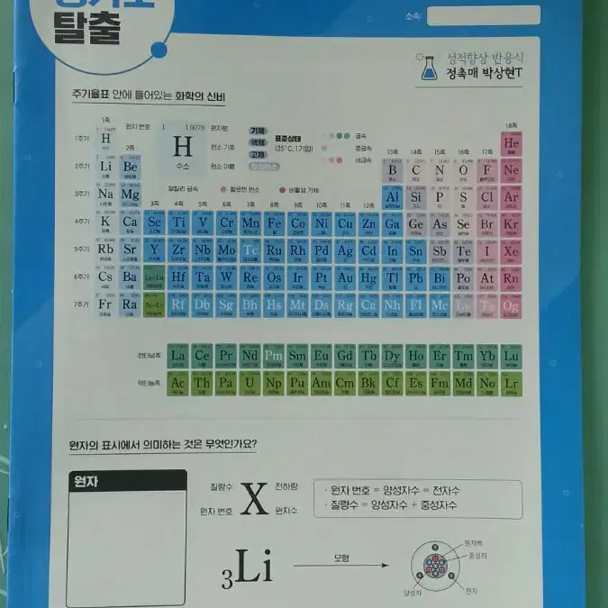 이투스 화학 박상현 쌩기초 탈출 화학의 아름다운 시작