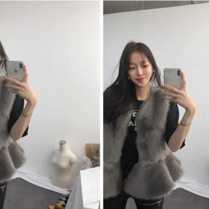 로즈팩토리 petal fur vest 퍼 조끼