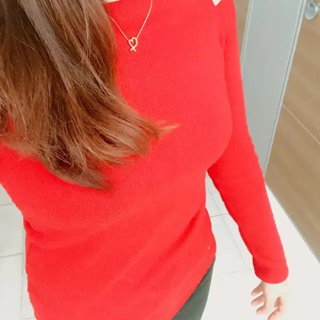 쪼이샵❤️ 어깨트임 슬림 기모티