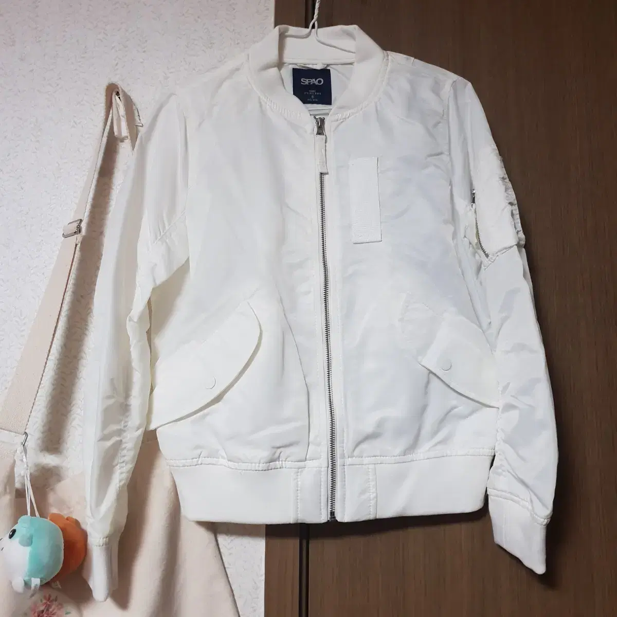 (New) ❤ SPAO bom Air Jumper White Air Jumper White Air Jumper Blouson