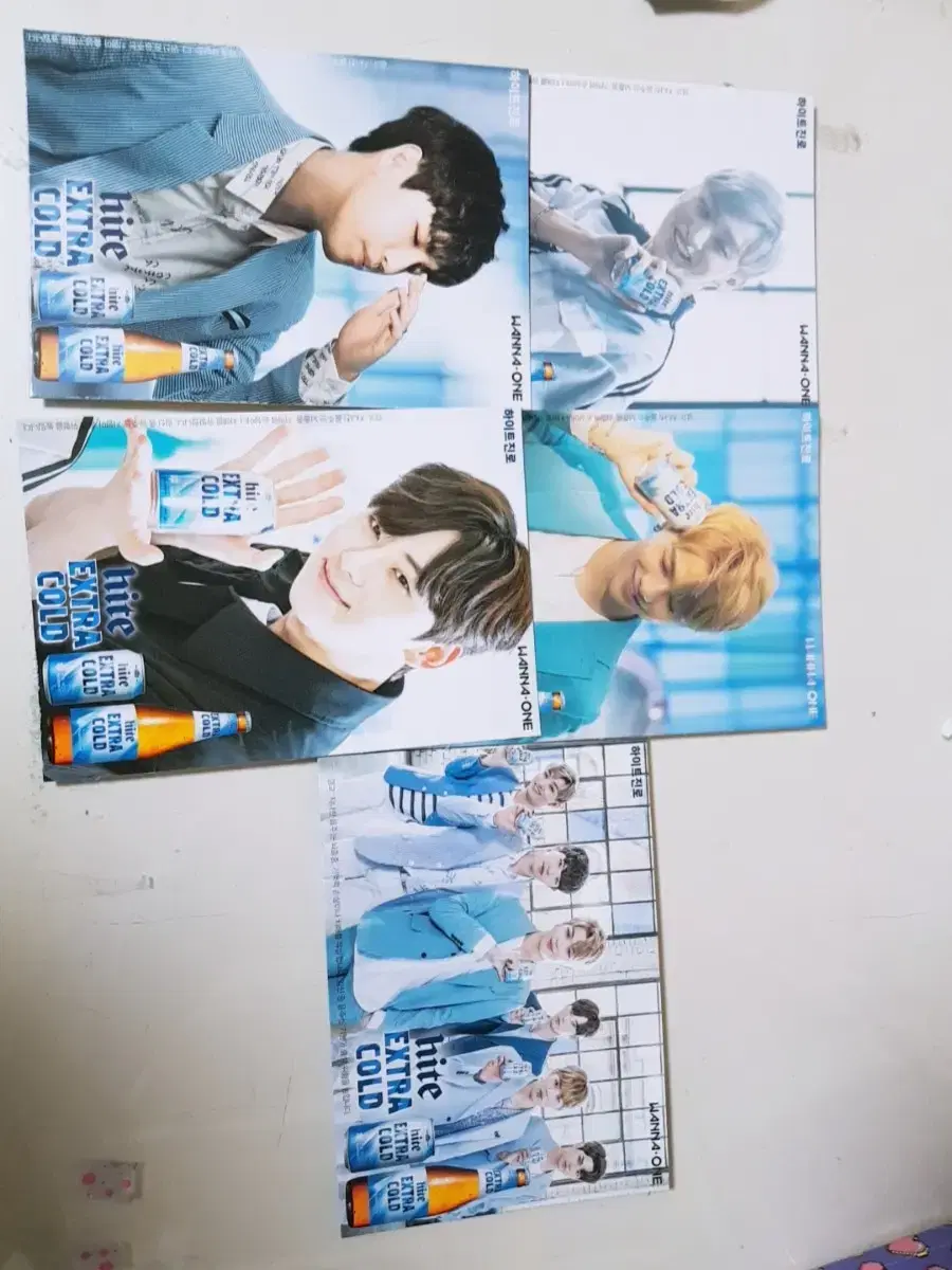 Hite Jinro wanna one postcard 3 sheets 1000 won