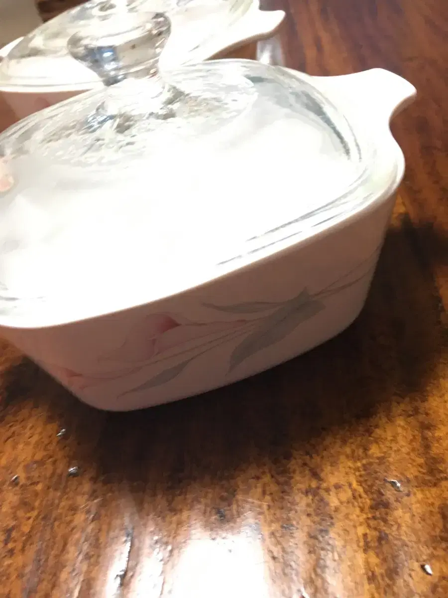 앤ㅌ코닝 웨어 사각 쁘띠 사이즈 캐서롤 corningware 앤틱그릇