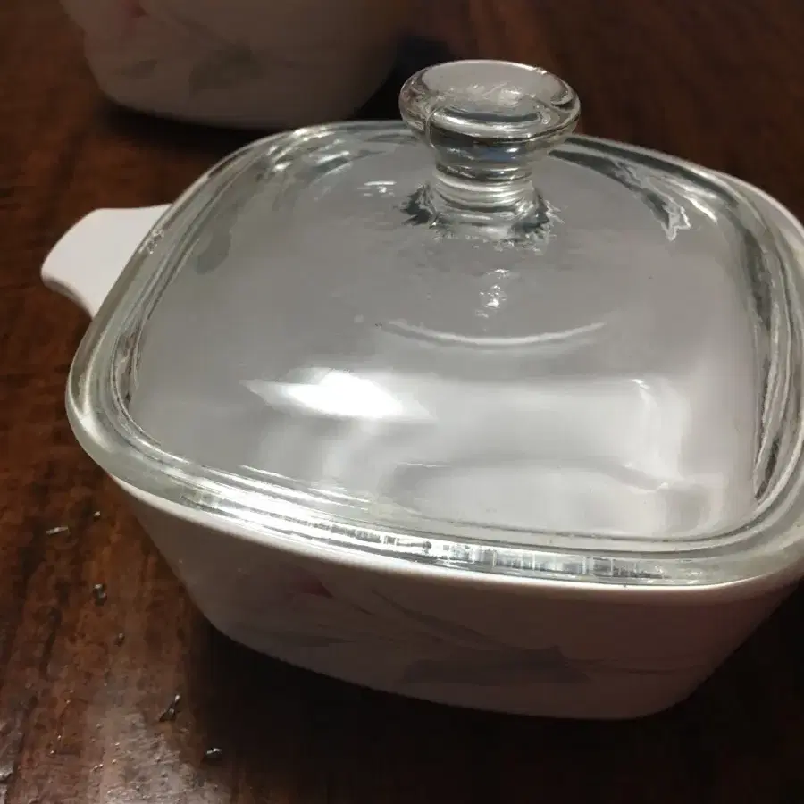 앤ㅌ코닝 웨어 사각 쁘띠 사이즈 캐서롤 corningware 앤틱그릇