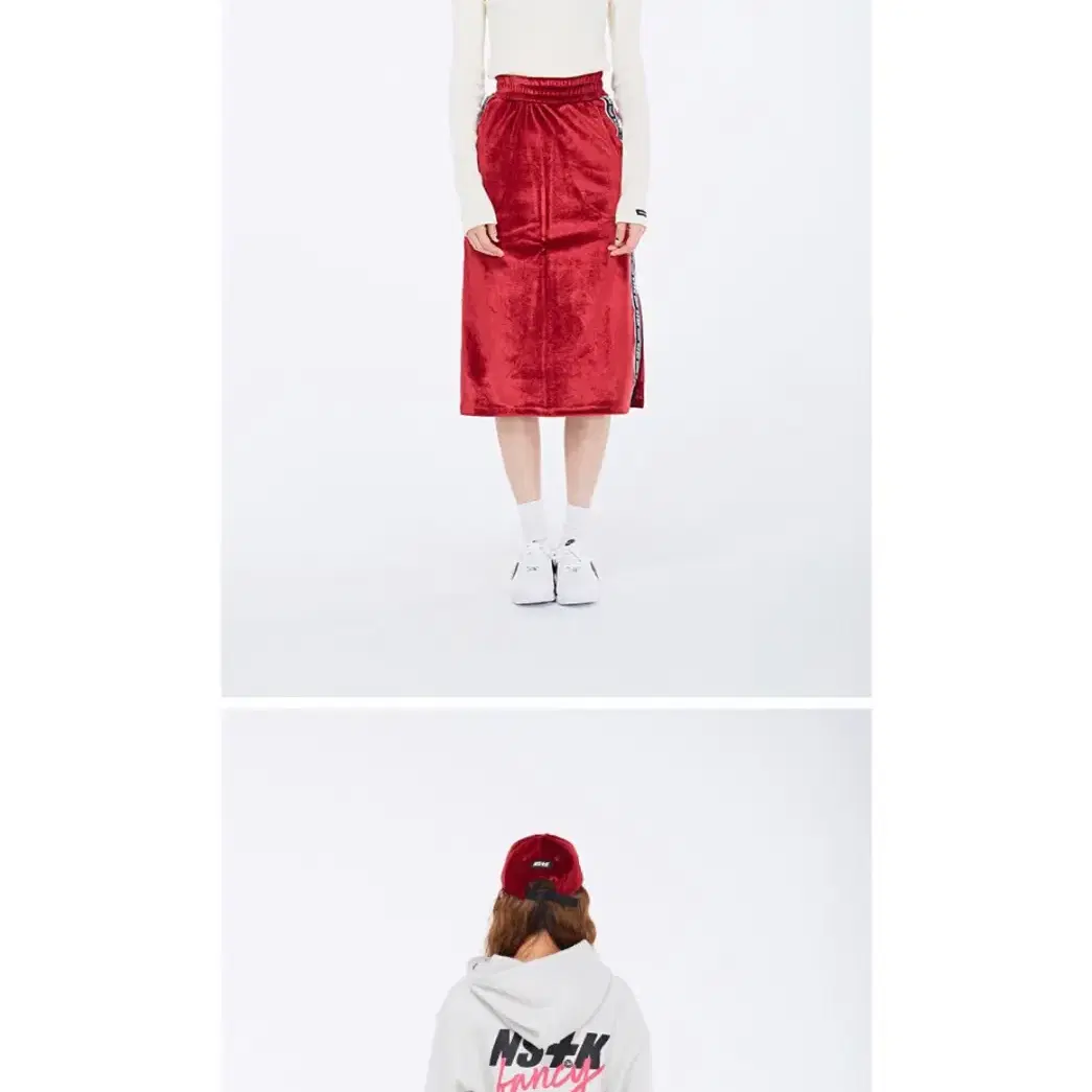 네스티킥셋업TRACK TOP& MIDDY SKIRT BURGUNDY