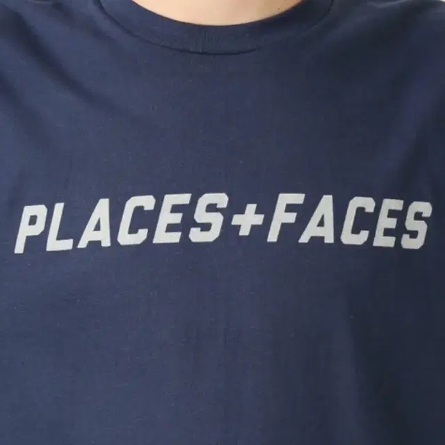 places+faces 리플렉티브 로고 반팔 네이비 M