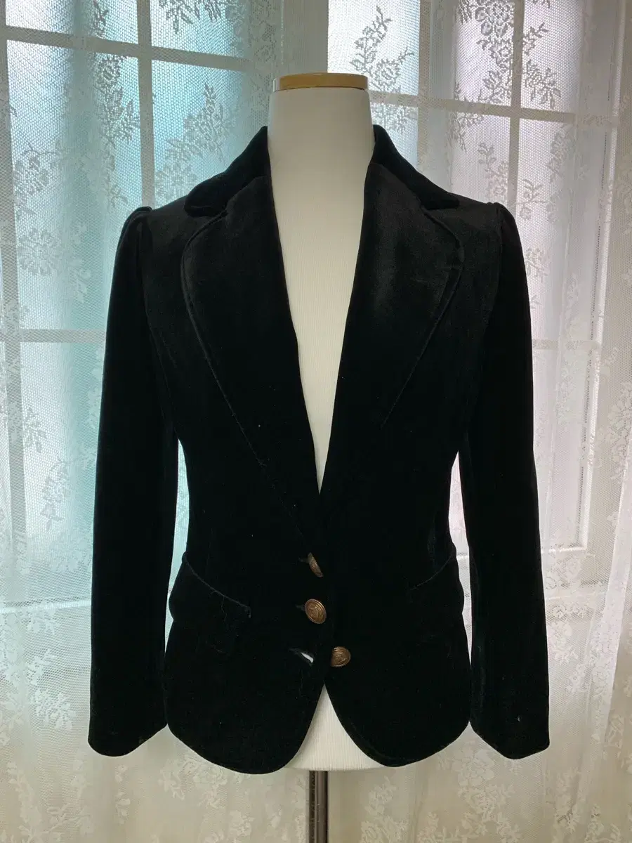 Black velvet jacket