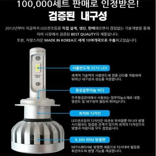 합법 인증된 제라이트 본사직영 LED 전구 HID