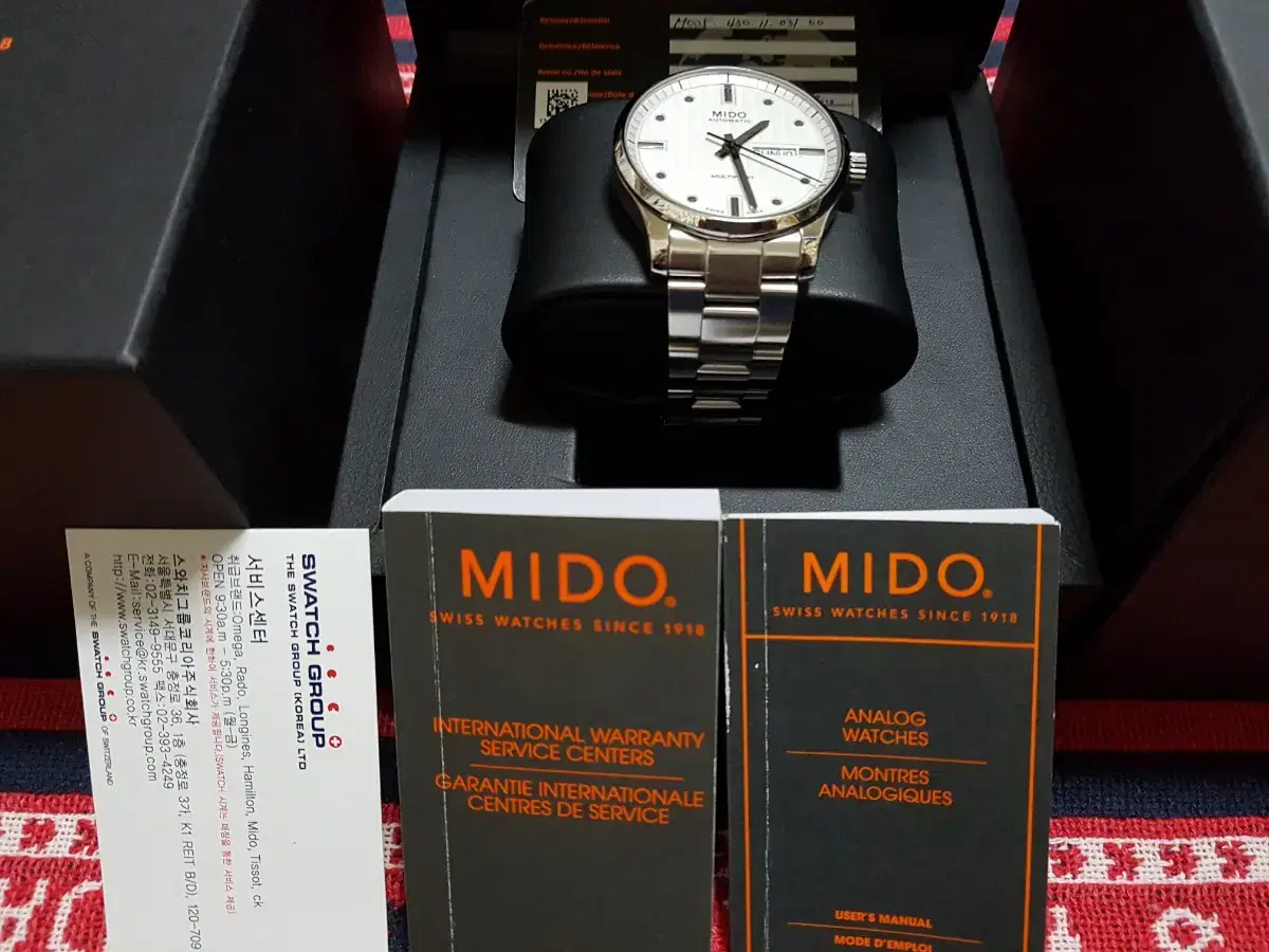 Genuine MIDO Mido Multiport Non Chrono Men's Metal Band Watch Full Set.42mm