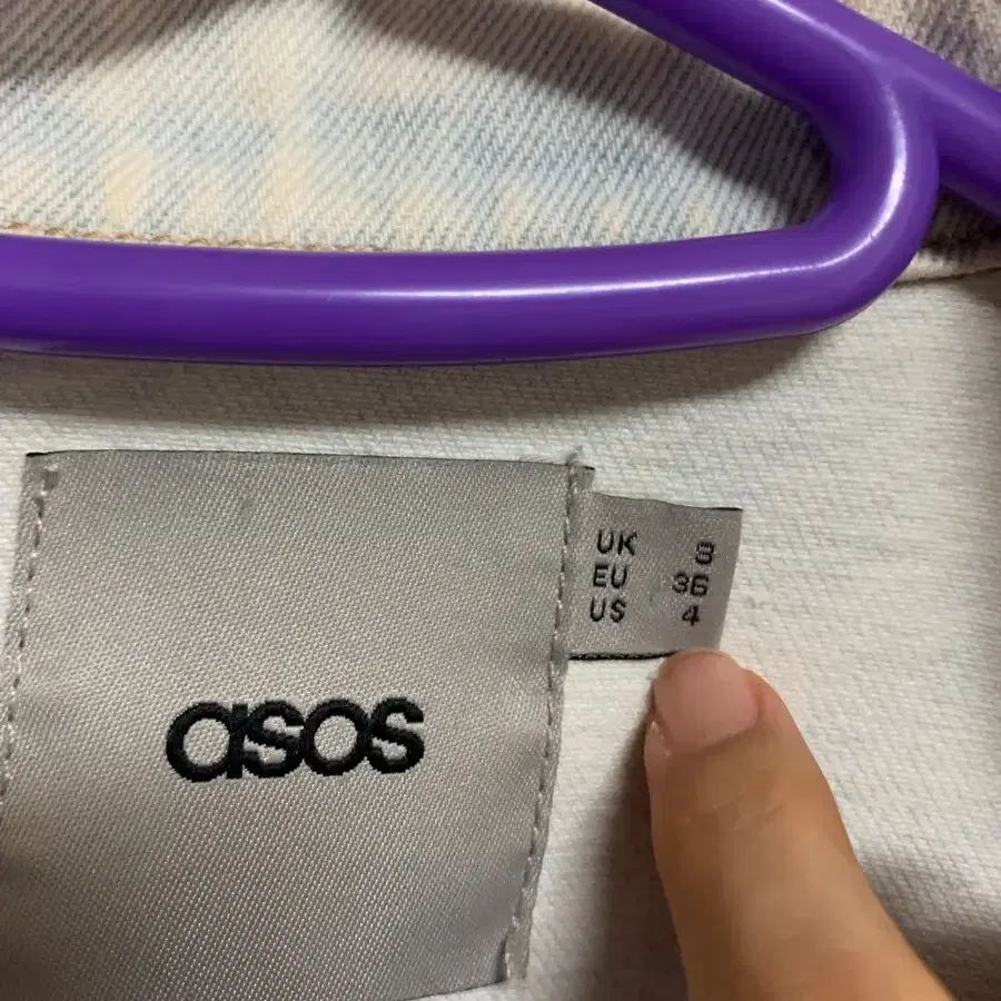 아소스 asos 연청 데님자켓 청자켓 36사이즈