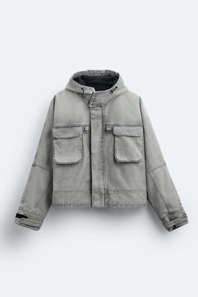 Zara Denim Hooded Jumper Overfit (M/XL)