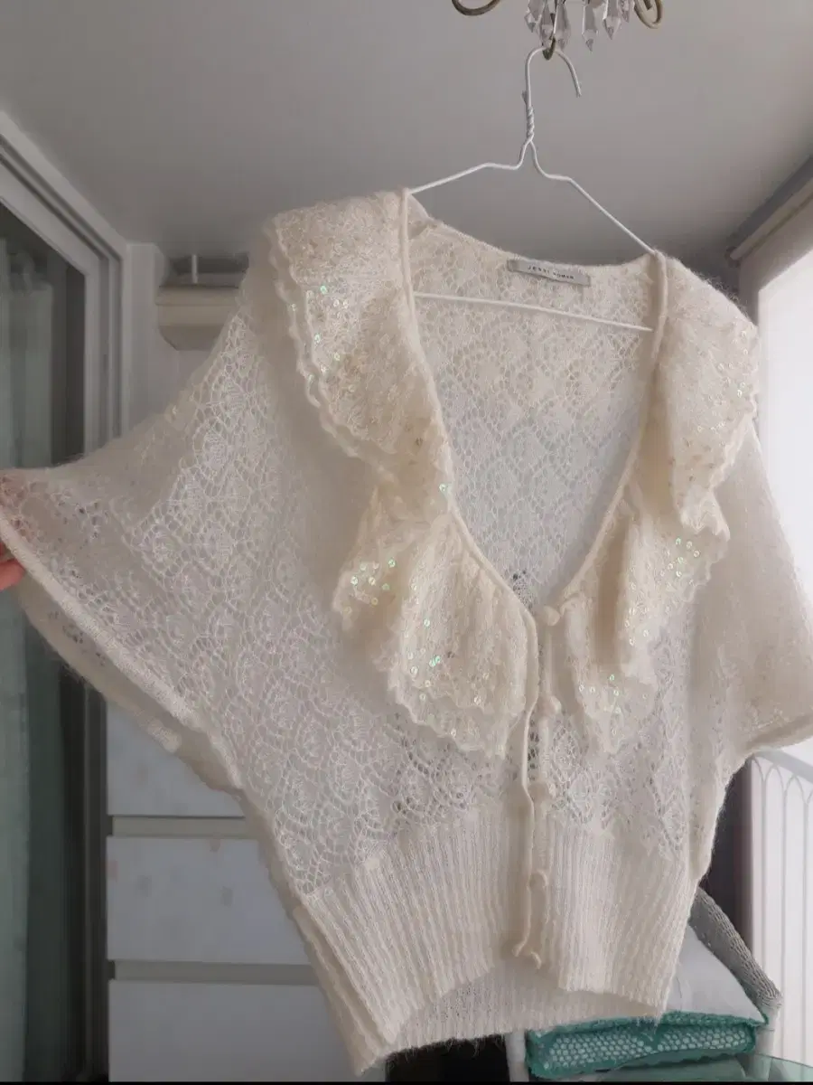 JESSI new york Mohair frill cardigan