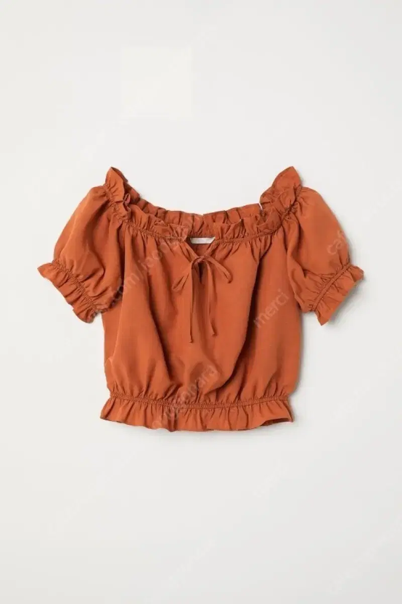 H&M Off-the-shoulder blouse Rust size 32 H&M rose off-the-shoulder new to sell